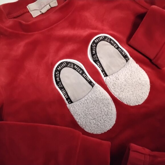 Miss mini red slipper pajamas size 4 - Picture 4 of 4